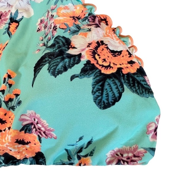 SeaFolly Vintage Wildflower Iceberg High Neck Reversible Bikini Top Sz 4… - Picture 7 of 16